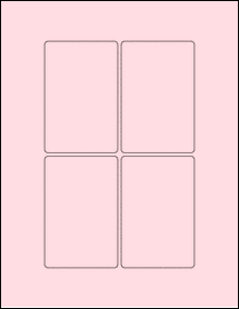 Sheet of 2.625" x 4" Pastel Pink labels