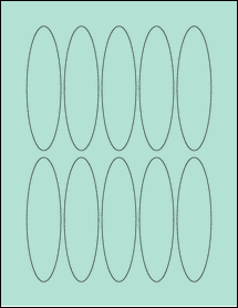 Sheet of 1.23" x 4.47" Pastel Green labels
