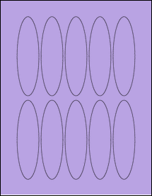 Sheet of 1.23" x 4.47" True Purple labels