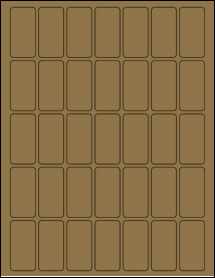 Sheet of 1" x 2" Brown Kraft labels