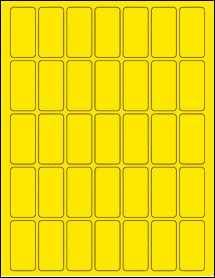 Sheet of 1" x 2" True Yellow labels