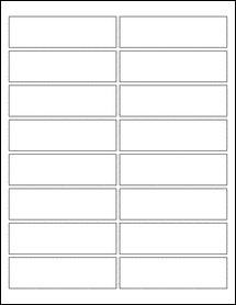 Sheet of 3.9" x 1.125"  labels