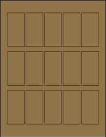 Sheet of 1.3785" x 2.7385" Brown Kraft labels