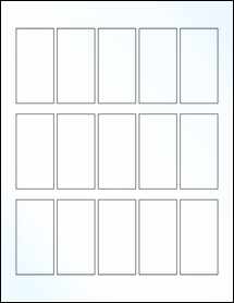 Sheet of 1.3785" x 2.7385" Clear Gloss Inkjet labels