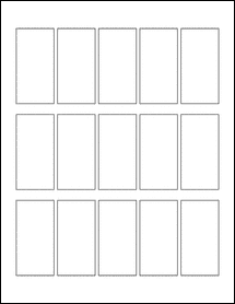 Sheet of 1.3785" x 2.7385" 100% Recycled White labels