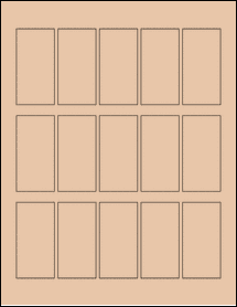 Sheet of 1.3785" x 2.7385" Light Tan labels