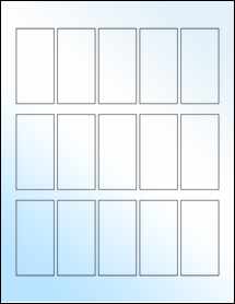 Sheet of 1.3785" x 2.7385" White Gloss Inkjet labels