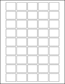 Sheet of 1.3" x 1.05"  labels