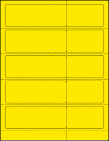 Sheet of 7.75" x 1.75" True Yellow labels