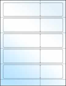 Sheet of 7.75" x 1.75" White Gloss Laser labels