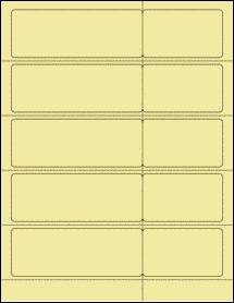 Sheet of 7.75" x 1.75" Pastel Yellow labels