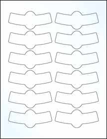 Sheet of 3.4833" x 1.4445" Clear Gloss Laser labels