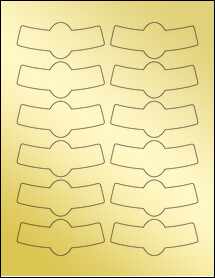 Sheet of 3.4833" x 1.4445" Gold Foil Inkjet labels