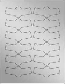 Sheet of 3.4833" x 1.4445" Weatherproof Silver Polyester Laser labels