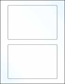 Sheet of 6.5" x 4.5" Clear Gloss Laser labels