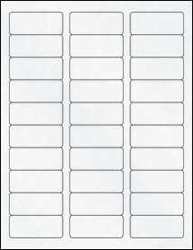 Sheet of 2.375" x 1" Clear Matte Inkjet labels
