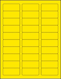 Sheet of 2.375" x 1" True Yellow labels