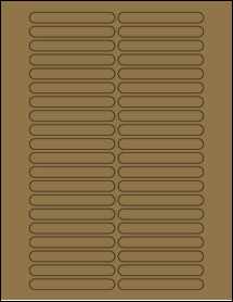 Sheet of 3.14" x 0.39" Brown Kraft labels