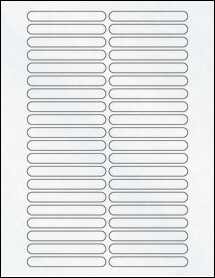 Sheet of 3.14" x 0.39" Clear Matte Inkjet labels