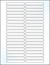 Sheet of 3.14" x 0.39" Clear Gloss Inkjet labels