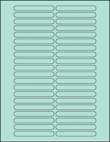 Sheet of 3.14" x 0.39" Pastel Green labels