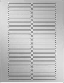 Sheet of 3.14" x 0.39" Weatherproof Silver Polyester Laser labels