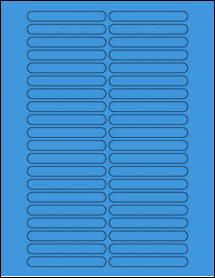 Sheet of 3.14" x 0.39" True Blue labels