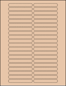 Sheet of 3.14" x 0.39" Light Tan labels