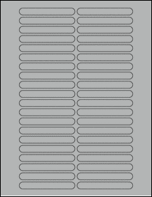 Sheet of 3.14" x 0.39" True Gray labels