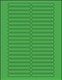 Sheet of 3.14" x 0.39" True Green labels