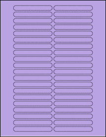 Sheet of 3.14" x 0.39" True Purple labels