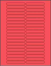 Sheet of 3.14" x 0.39" True Red labels