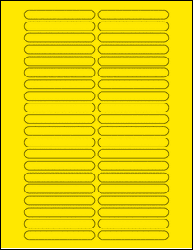 Sheet of 3.14" x 0.39" True Yellow labels