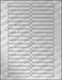 Sheet of 3.14" x 0.39" Void Silver Polyester labels