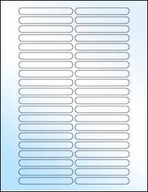 Sheet of 3.14" x 0.39" White Gloss Inkjet labels