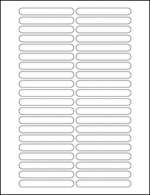 Sheet of 3.14" x 0.39" Aggressive White Matte labels