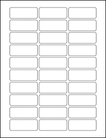 Sheet of 2.25" x 0.875"  labels