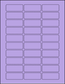 Sheet of 2.25" x 0.875" True Purple labels