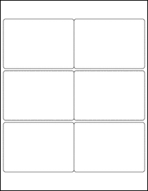 Sheet of 4.0944" x 2.874" 100% Recycled White labels