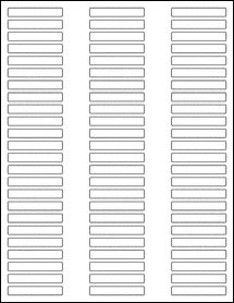 Sheet of 2" x 0.315" Removable White Matte labels