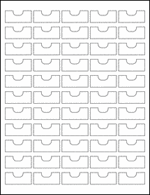Sheet of 1.4961" x 0.6693" Standard White Matte labels