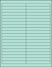 Sheet of 4" x 0.5" Pastel Green labels