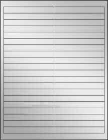 Sheet of 4" x 0.5" Silver Foil Laser labels