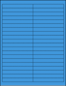 Sheet of 4" x 0.5" True Blue labels