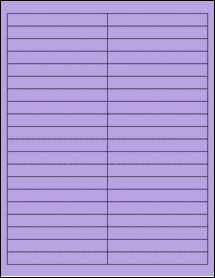 Sheet of 4" x 0.5" True Purple labels