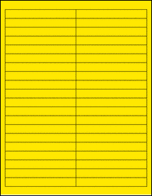Sheet of 4" x 0.5" True Yellow labels