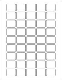 1.25" x 1" Blank Label Template - OL1520