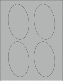 Sheet of 2.8239" x 4.8194" True Gray labels