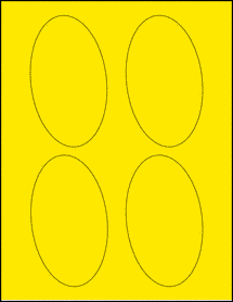 Sheet of 2.8239" x 4.8194" True Yellow labels