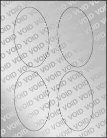 Sheet of 2.8239" x 4.8194" Void Silver Polyester labels